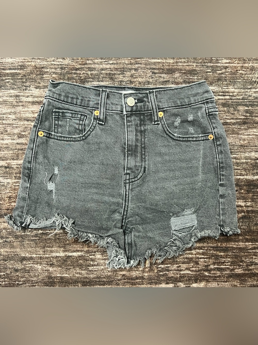 Willow + Root Denim Shorts - Charcoal Gray